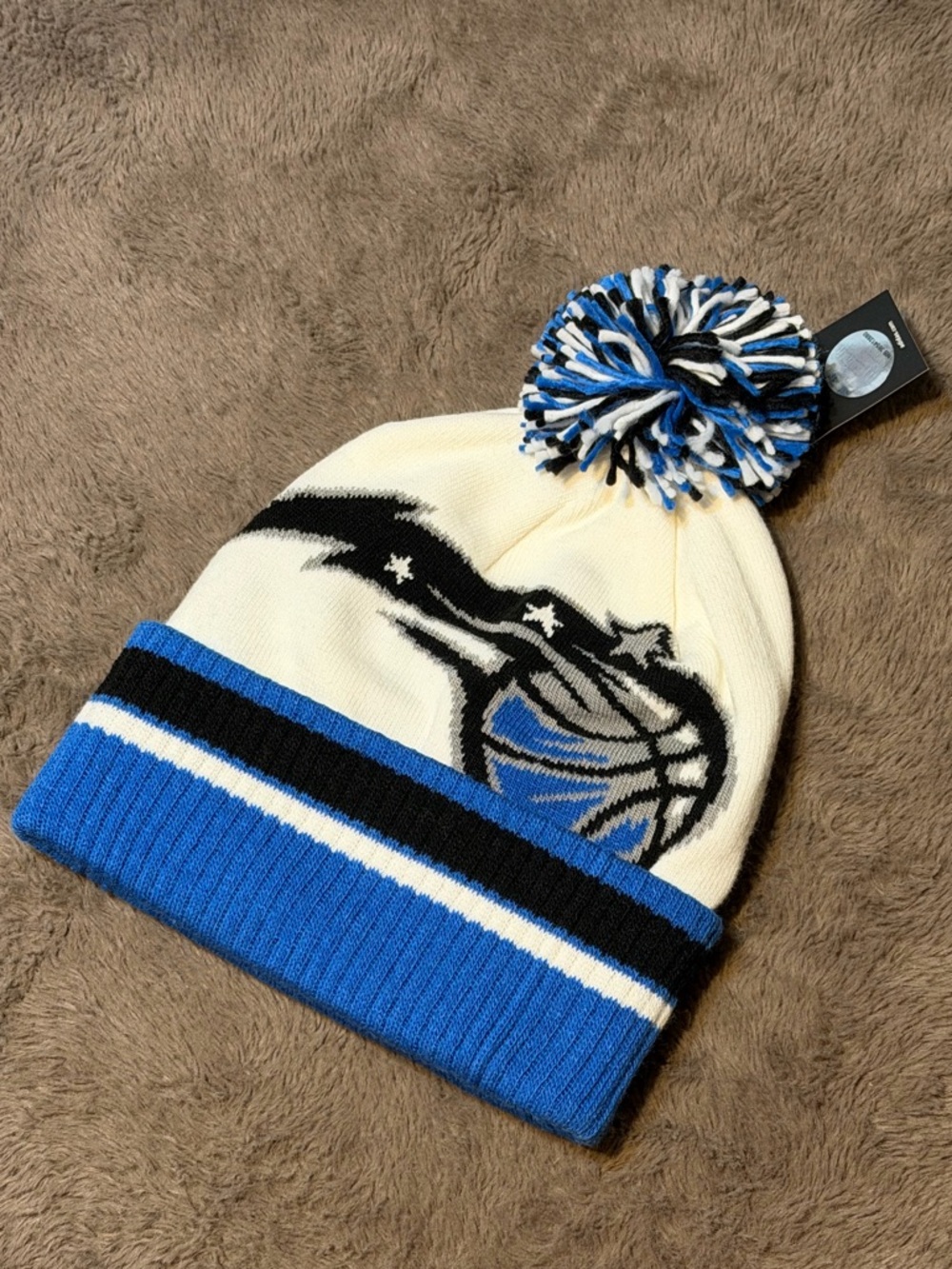 NWT - Adidas, Orlando Magic Cuffed Knit Pom Pom Beanie